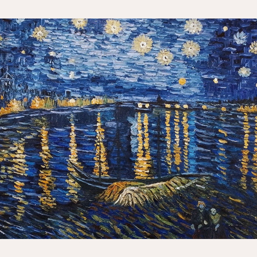 Gwiaździsta noc nad Rodanem (70x60 cm)- Vincent van Gogh